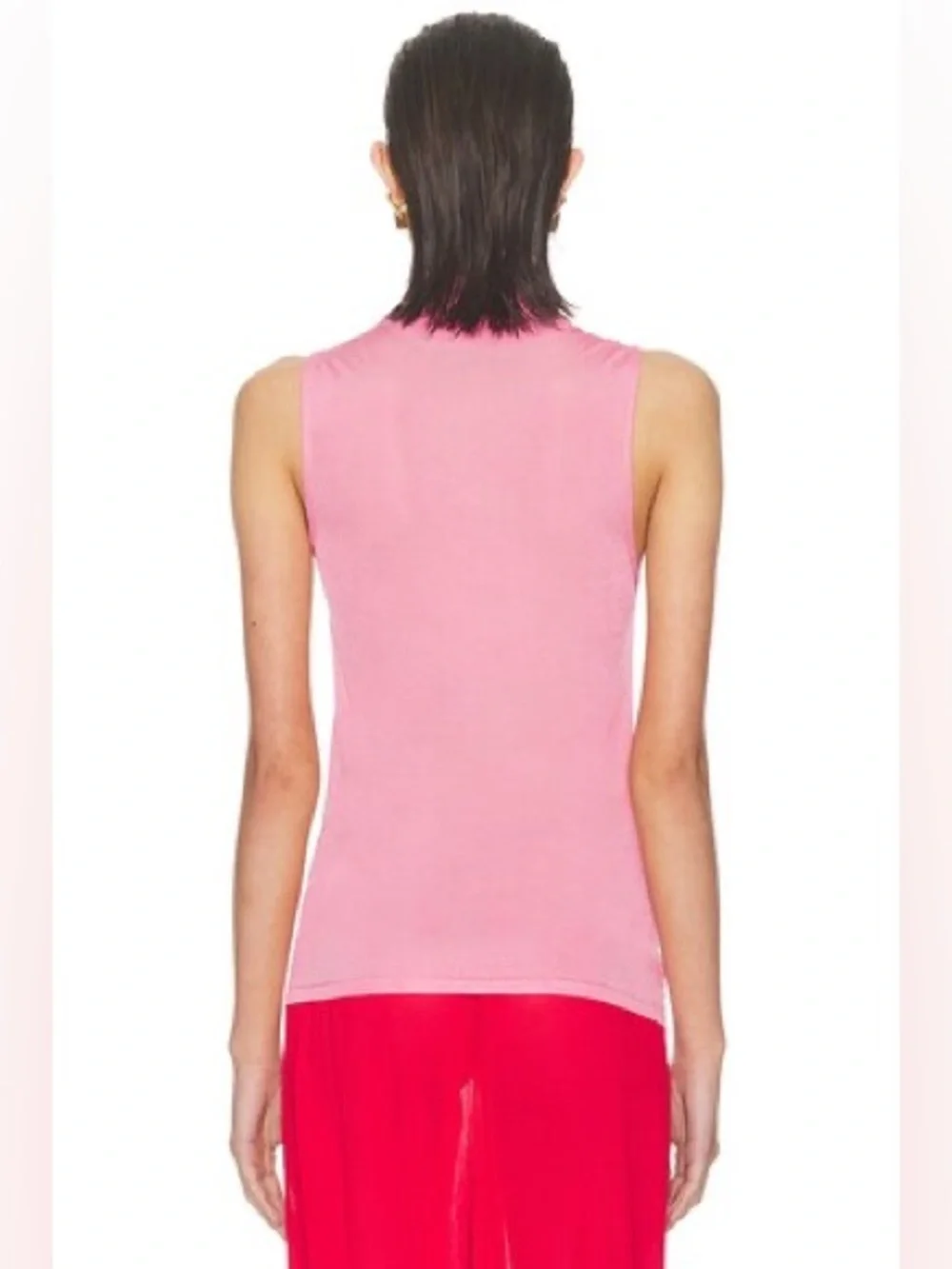 Helsa Arlena Sleveeveless Turtleneck in Pink